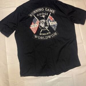 black Coogi "Running Game Worldwide" short-sleeve button-up shirt Xxxl